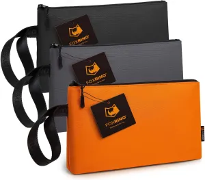 1110 Tool Pouch Bag, Heavy Duty Small Tool Bag with YKK Zipper, Multipurpose Storage Pouch for Tools, Gadgets, Cosmetics, Stationery, Travel Accessories (3 Pack)