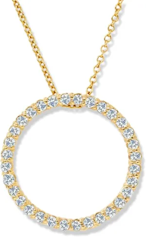 1/2ct Circle Of Life Diamond 14k White or Yellow Gold Pendant Necklace