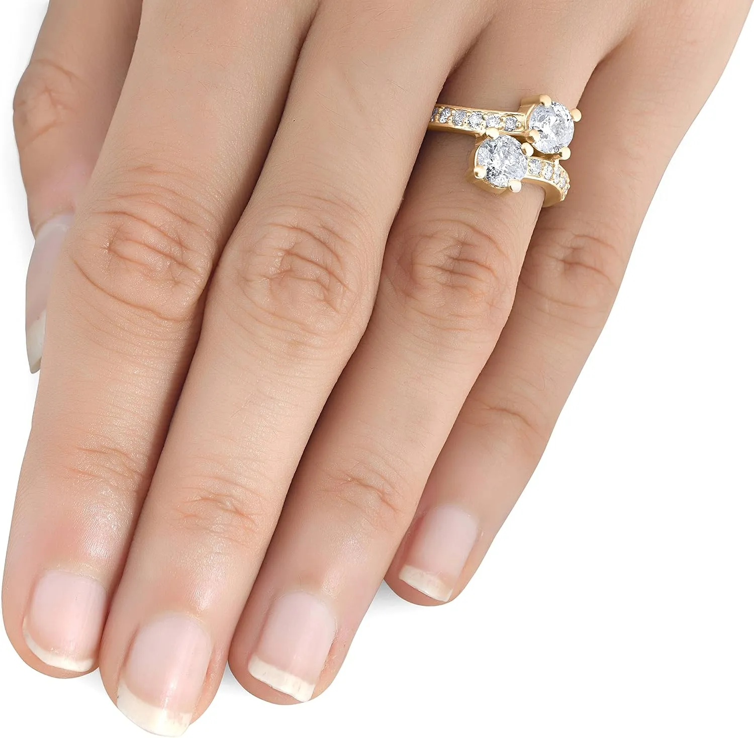 2 Ct Forever Us 2 Stone Diamond Engagement Ring 14k Yellow Gold