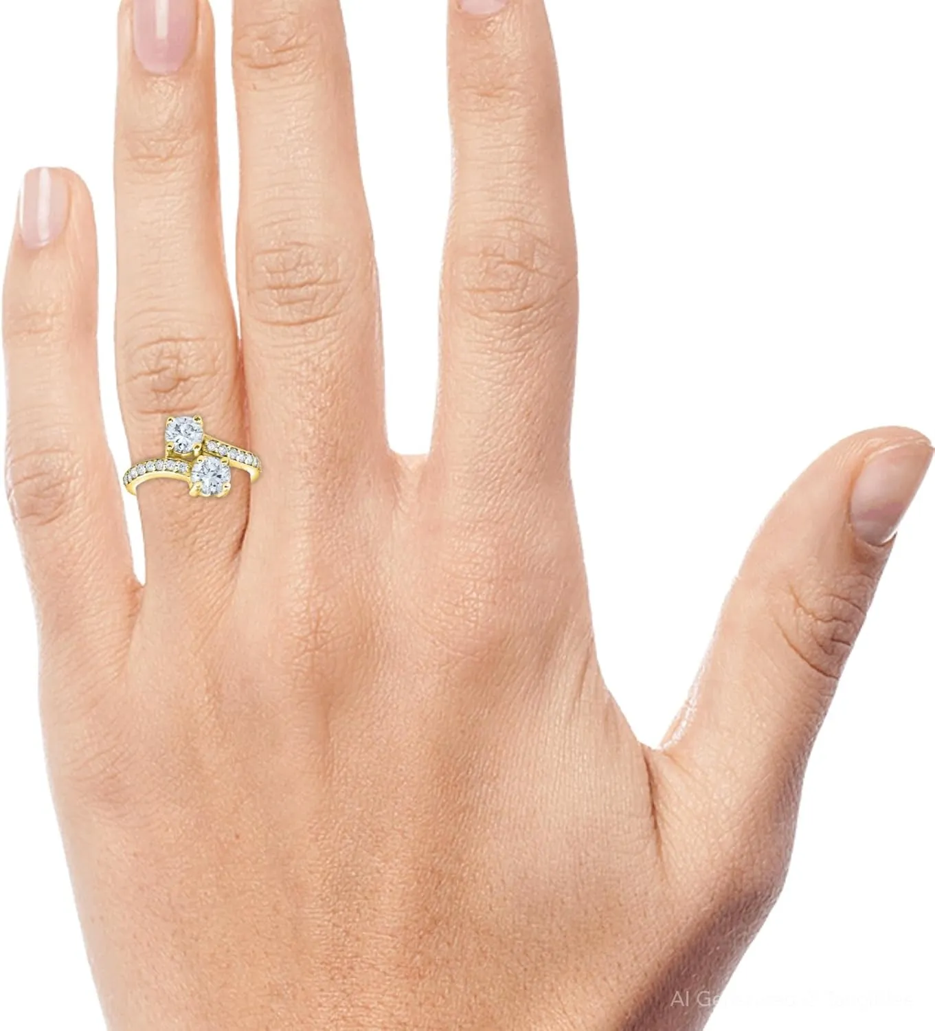 2 Ct Forever Us 2 Stone Diamond Engagement Ring 14k Yellow Gold
