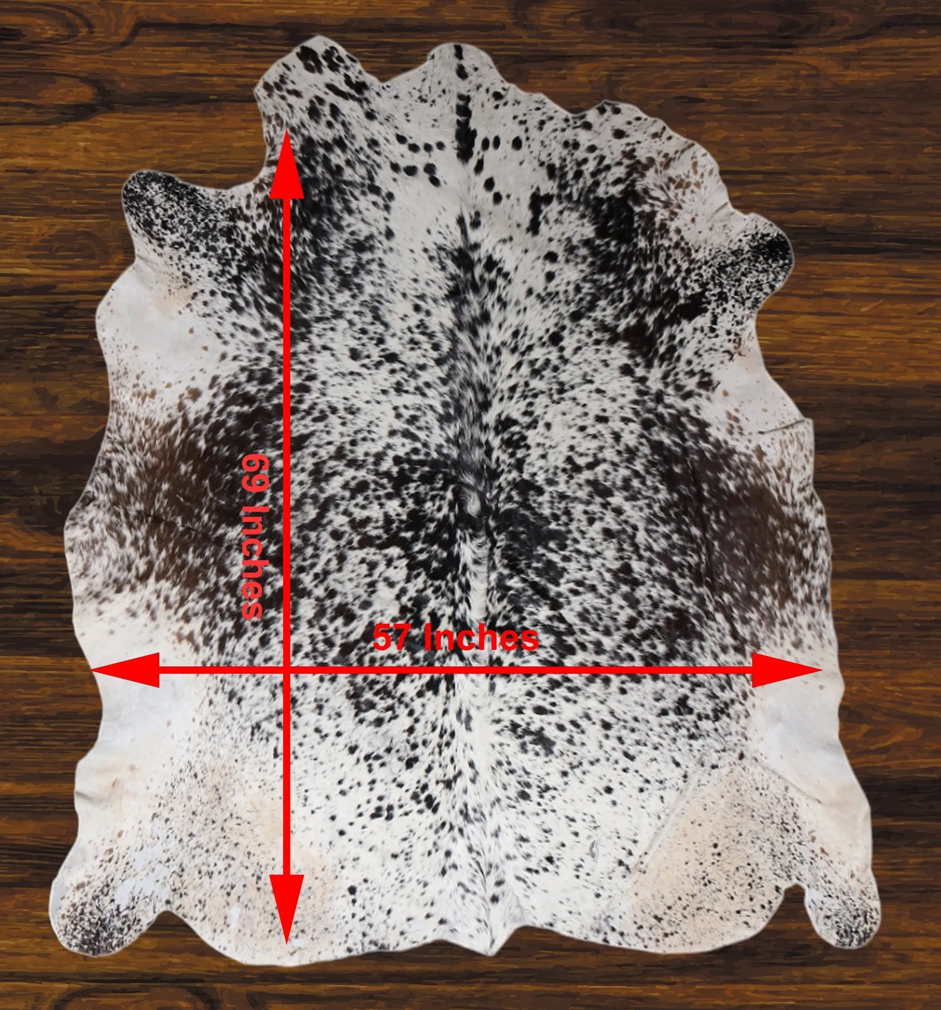 207-68 Cow Skin Hair on Hide 100% Pure Cow Hide Large Decorative/Carpet/Rug/Wall Leather
