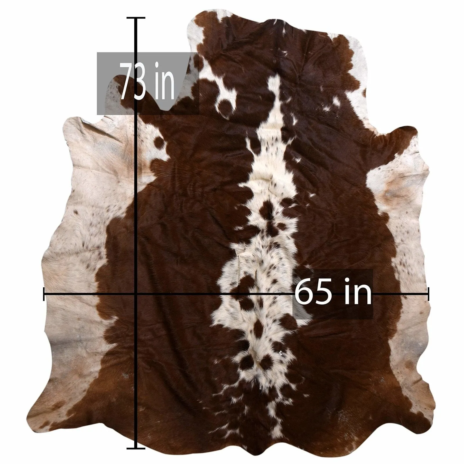 208-9 Cow Skin Hair on Hide 100% Pure Cow Hide Large Decorative/Carpet/Rug/Wall Leather