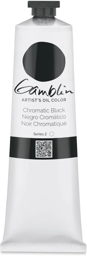 5.07 Ounce Artists' Grade Oil Color: Chromatic Black