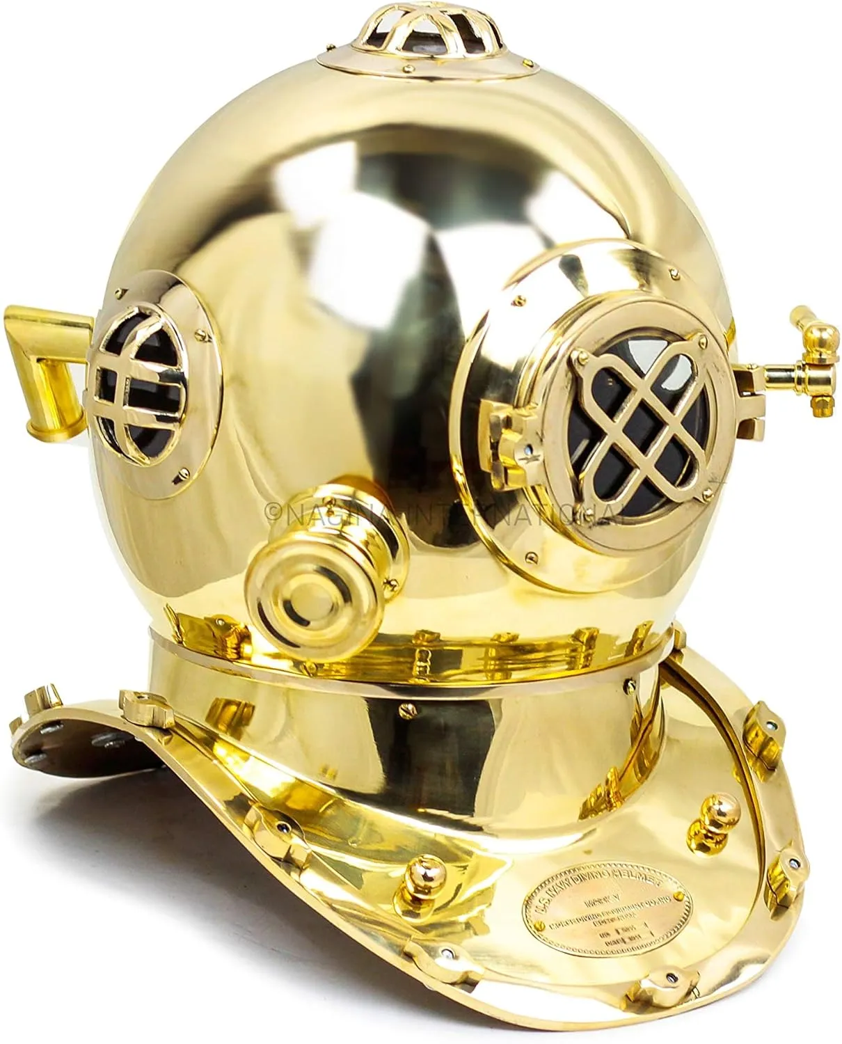 6" Scuba Diving Nautical Helmet | Maritime Ship's Decorative Helmet | Nagina International (6 Inches, Polished Brass)