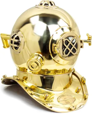 6" Scuba Diving Nautical Helmet | Maritime Ship's Decorative Helmet | Nagina International (6 Inches, Polished Brass)