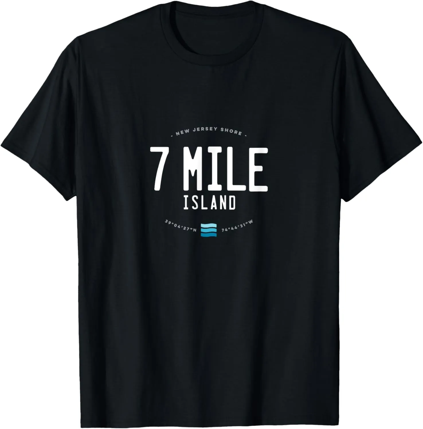 7 Mile Island Avalon Stone Harbor Beach Waves T-Shirt