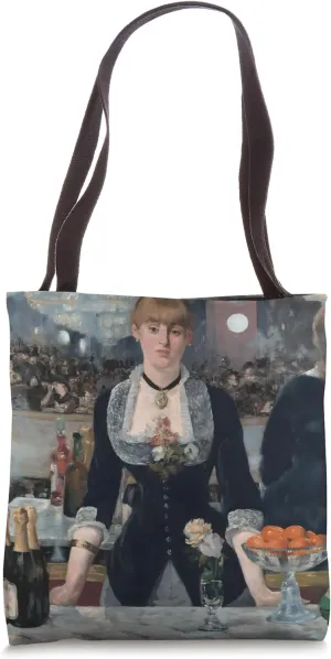 A Bar at the Folies-Bergere by Edouard Manet Tote Bag