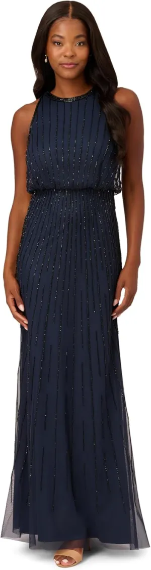 Adrianna Papell Women's Beaded Blouson Dress