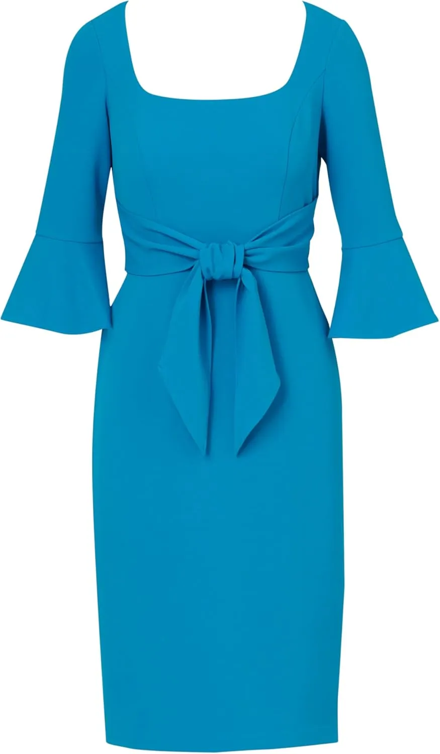 Adrianna Papell Women's Bell Sleeve Tie Front Dress