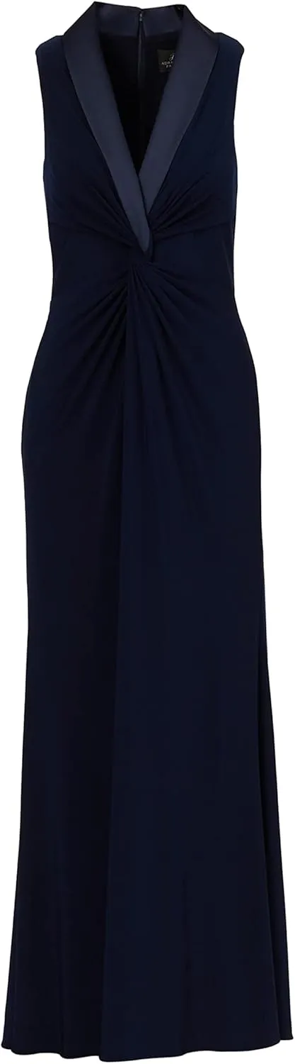 Adrianna Papell Women's Jersey Tuxedo Gown