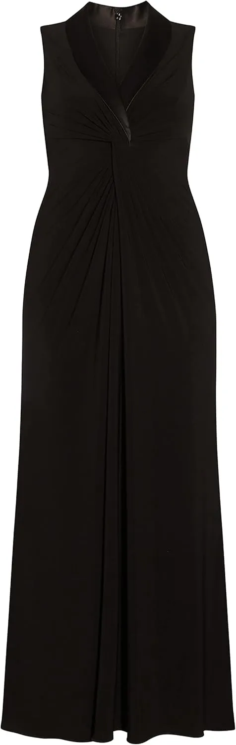 Adrianna Papell Women's Jersey Tuxedo Gown