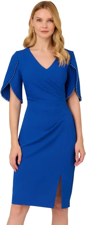 Adrianna Papell Women's Off Shoulder Cape Dress