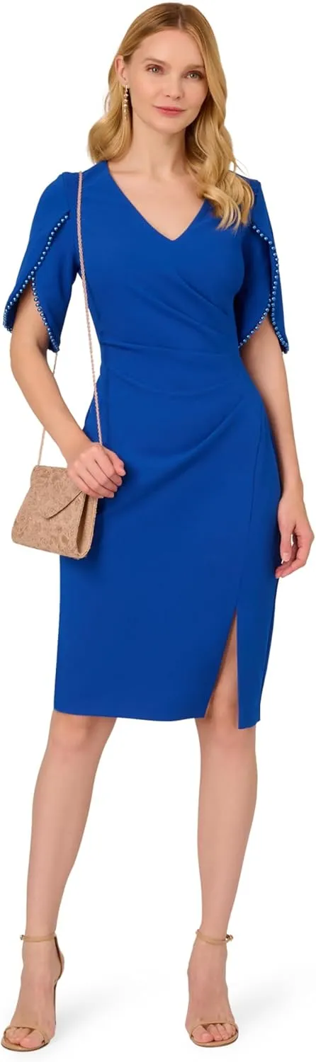 Adrianna Papell Women's Off Shoulder Cape Dress