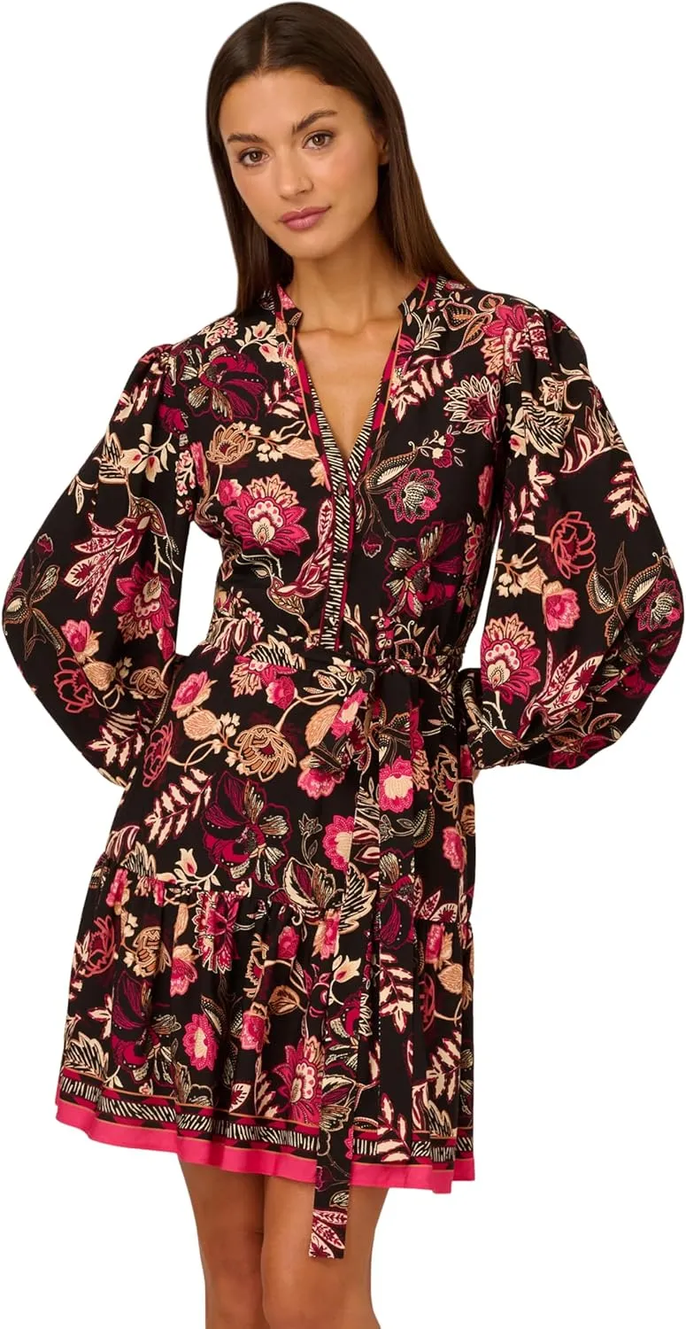 Adrianna Papell Women's Printed Short Dress