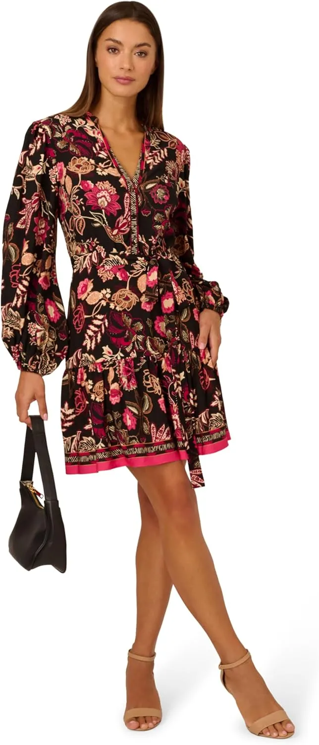 Adrianna Papell Women's Printed Short Dress