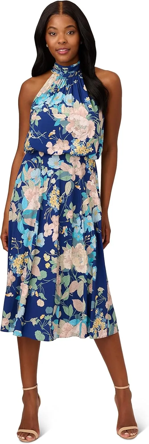 Adrianna Papell Women's Stretch Chiffon Midi Dress