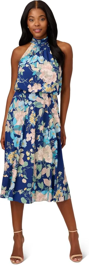 Adrianna Papell Women's Stretch Chiffon Midi Dress
