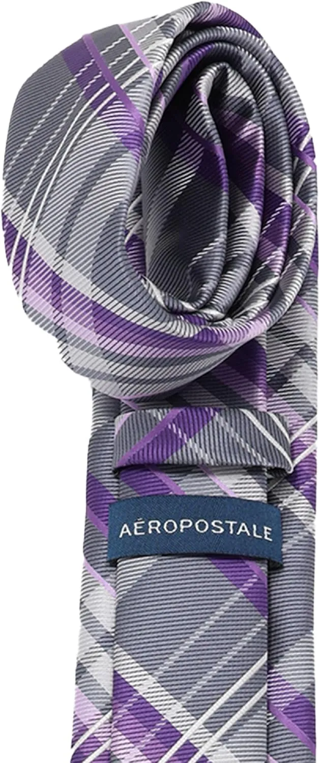 Aeropostale Men's Satin Neck Tie | 2 1/2" Width | Modern Skinny Tie