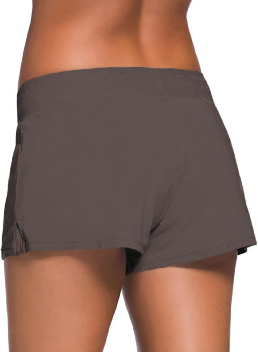 Aleumdr Womens 3" Waistband Swimsuit Bottom Boy Shorts Swimming Panty(Available in Plus)