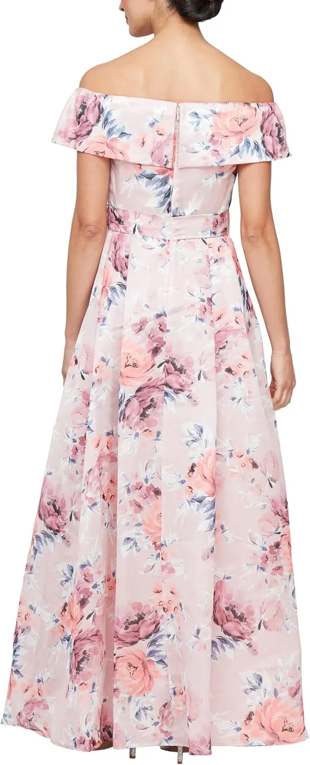 Alex Evenings Women's Formal Long Ballgown Mother of The Bride Dress with Pockets