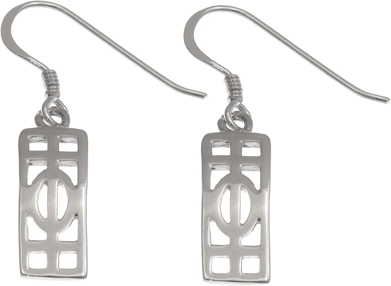 Alexander Castle Charles Rennie Mackintosh 925 Sterling Silver Earrings for Women - Drop Earrings with Jewellery Gift Box - 17mm x 6mm