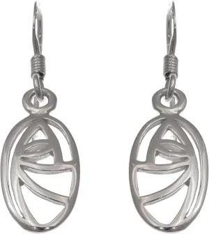 Alexander Castle Charles Rennie Mackintosh 925 Sterling Silver Earrings for Women - Drop Earrings with Jewellery Gift Box - 20mm x 10mm