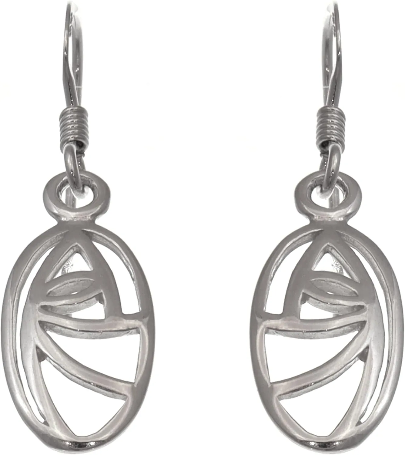 Alexander Castle Charles Rennie Mackintosh 925 Sterling Silver Earrings for Women - Drop Earrings with Jewellery Gift Box - 20mm x 10mm