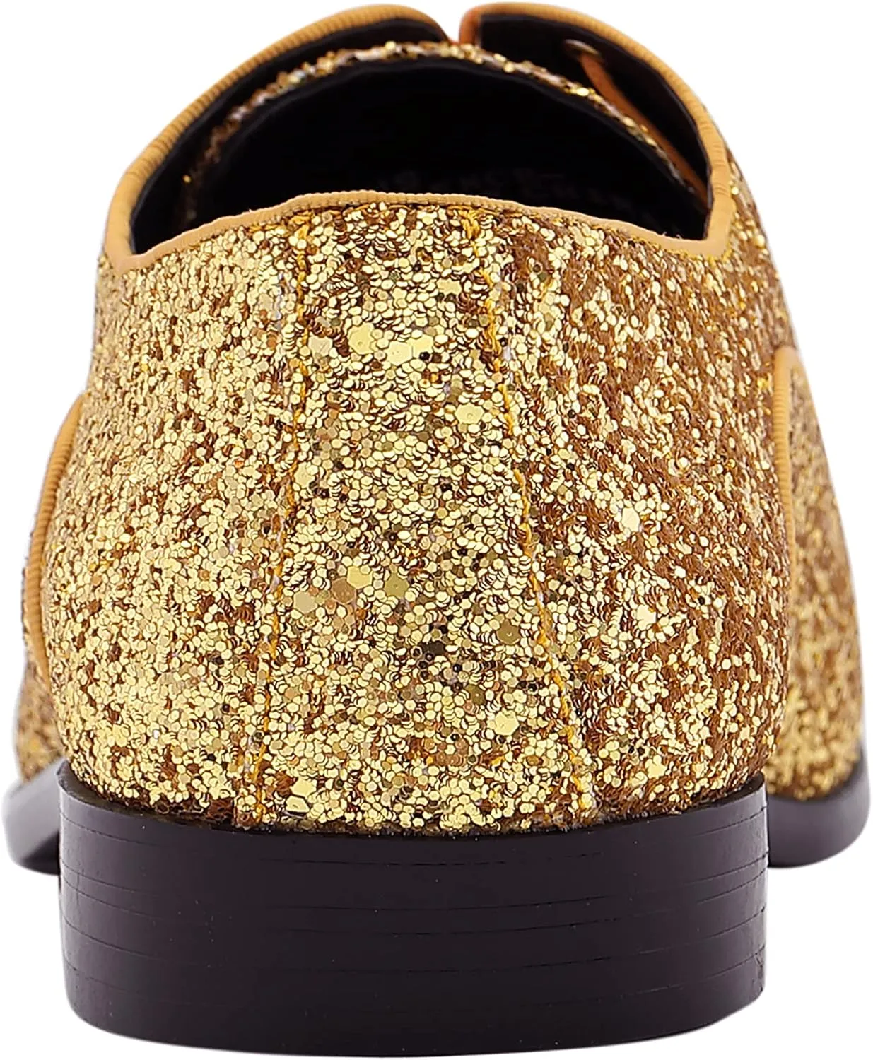Amali Barnes Mens Dress Shoes Sparkly Glitter Encrusted Tuxedo Slip on Loafers for Men - The Original Smoking Men Dress Shoes Runs Large - GO 1/2 Size Down
