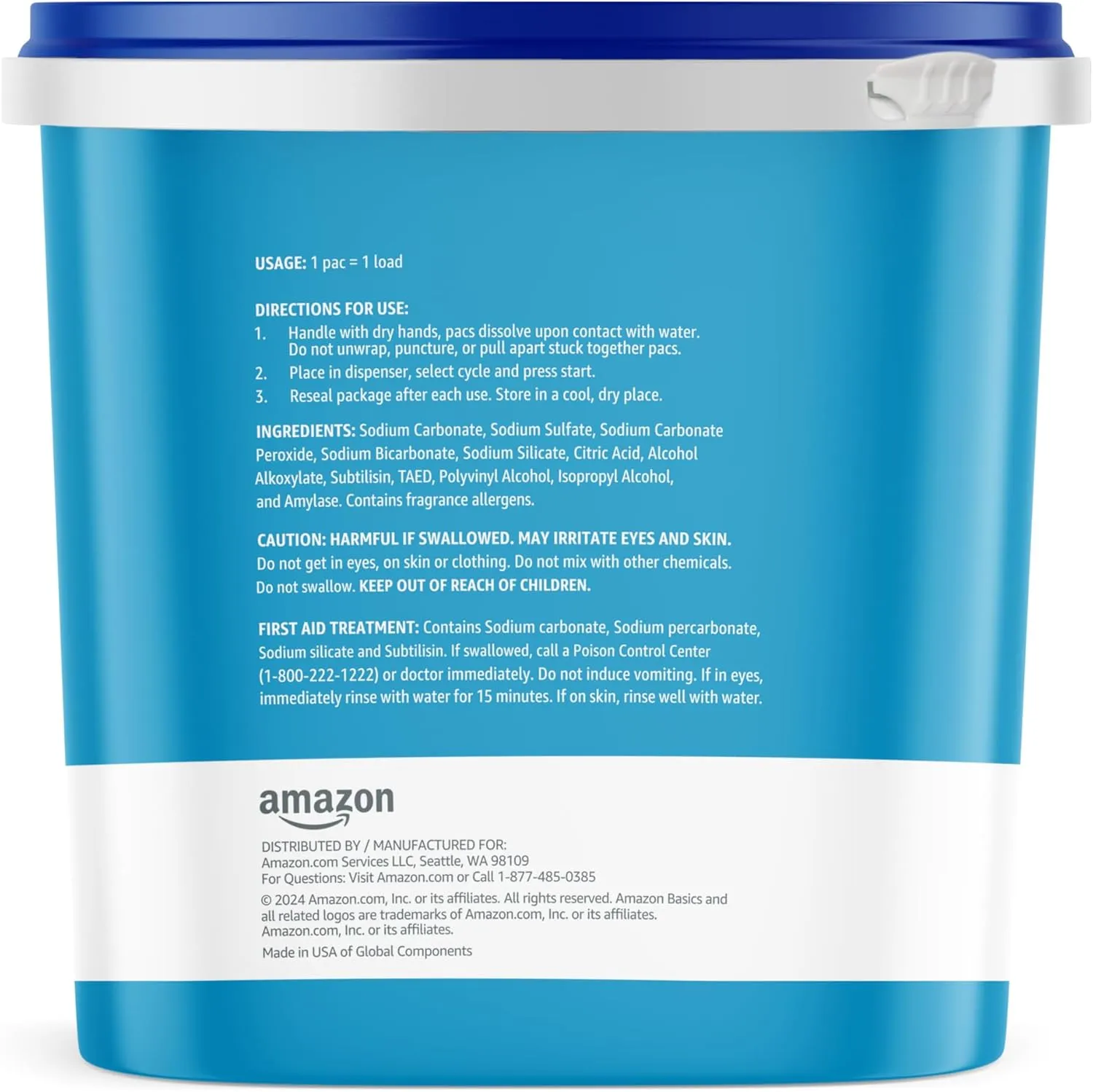 Amazon Basics Dishwasher Detergent Pacs, Fresh Scent, 85 Count (Previously Solimo)
