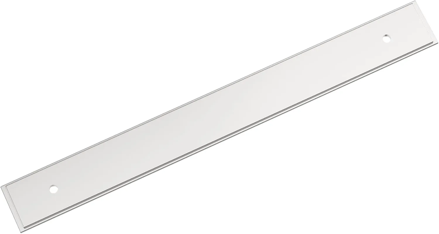 Amerock Maymont 7-9/16 inch (192mm) Center-to-Center Rectangle Polished Chrome Cabinet Pull Backplate, BP3759126