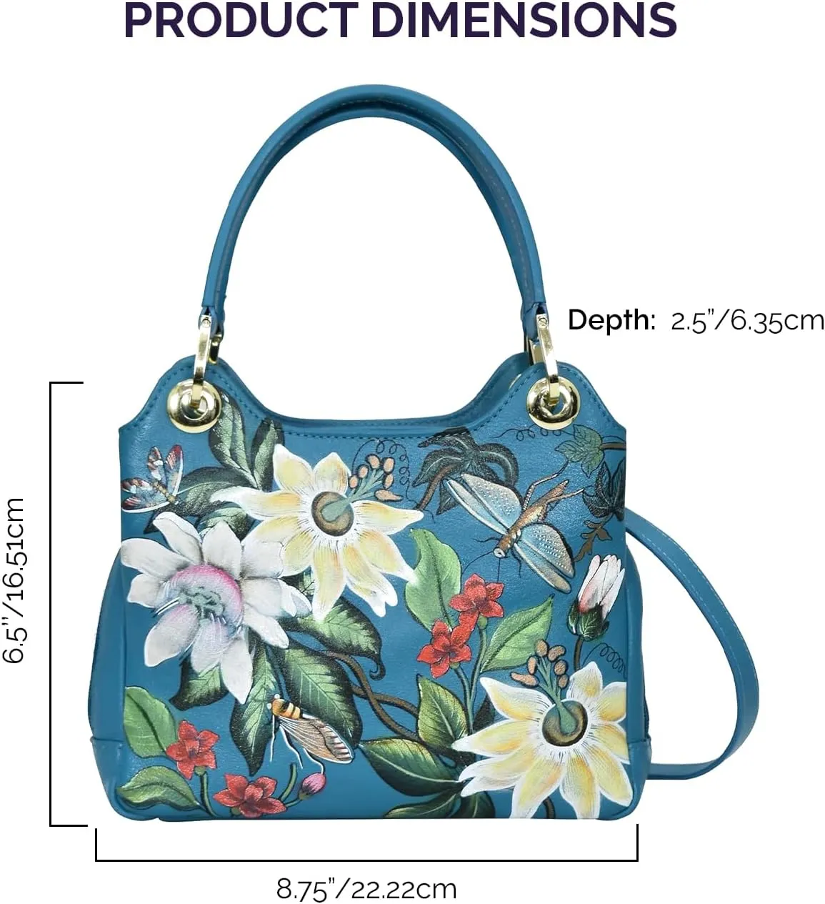 Anuschka Satchel with Crossbody Strap-708
