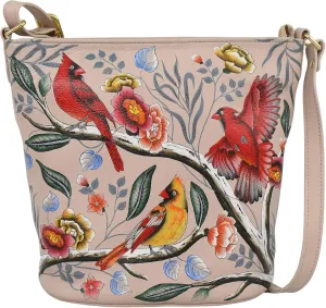 Anuschka Women's Original Hand-Painted Genuine Leather Bucket Tote Bag