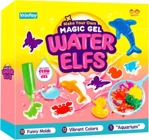 Aqua Fairy Water Gel Kit for Kids - Magic Elf Water Toy | DIY Squishy Maker & Craft Kits for Girls & Boys 6  | Make Water Sensory Squishies Toys, Gifts for Girls | Kids Craft Sets