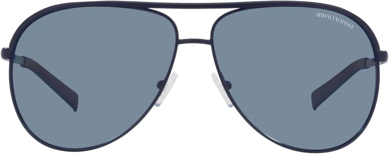 Armani Exchange Unisex Sunglasses Shiny Gunmetal & Black Frame, Gradient Grey Polarized Lenses, 61MM