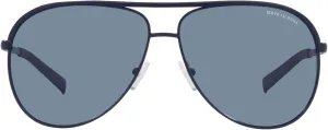 Armani Exchange Unisex Sunglasses Shiny Gunmetal & Black Frame, Gradient Grey Polarized Lenses, 61MM