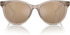 Armani Exchange Woman Sunglasses Shiny Black Frame, Dark Grey Lenses, 54MM
