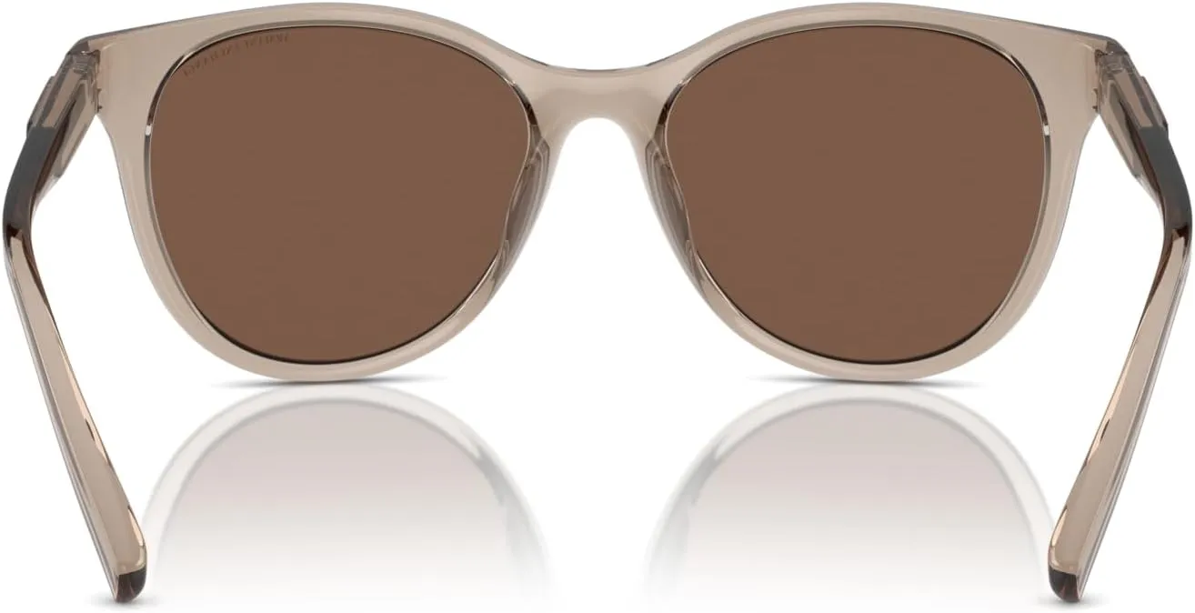 Armani Exchange Woman Sunglasses Shiny Black Frame, Dark Grey Lenses, 54MM