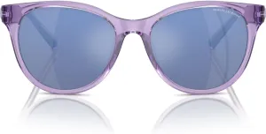 Armani Exchange Woman Sunglasses Shiny Black Frame, Dark Grey Lenses, 54MM