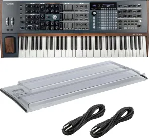 Arturia PolyBrute 6-Voice Analog Synthesizer, Decksaver, (2) 1/4 Cables Bundle