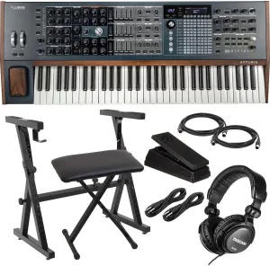 Arturia PolyBrute 6-Voice Analog Synthesizer, Heavy Duty Stand and Bench, Moog EP-3, (2)1/4 Cables, (2) Midi Cables, TH02 Bundle