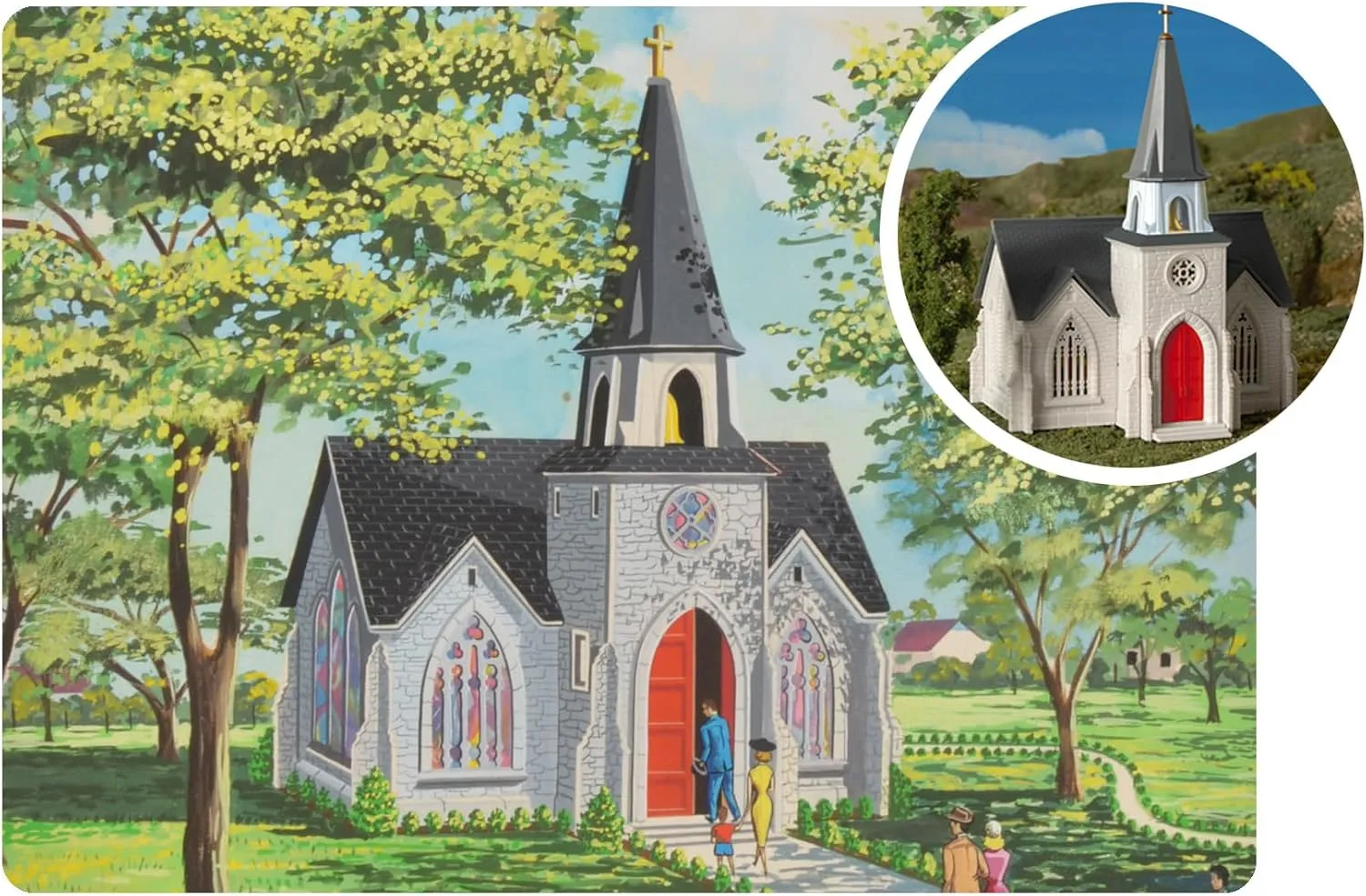 Bachmann Trains - PLASTICVILLE® U.S.A. 75TH Anniversary Cathedral KIT - HO Scale