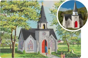 Bachmann Trains - PLASTICVILLE® U.S.A. 75TH Anniversary Cathedral KIT - HO Scale