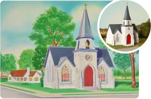 Bachmann Trains - PLASTICVILLE® U.S.A. 75TH Anniversary Cathedral KIT - O Scale