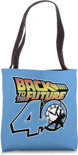 Back To The Future 40th Anniversary Clock Tower Logo Tote Bag
