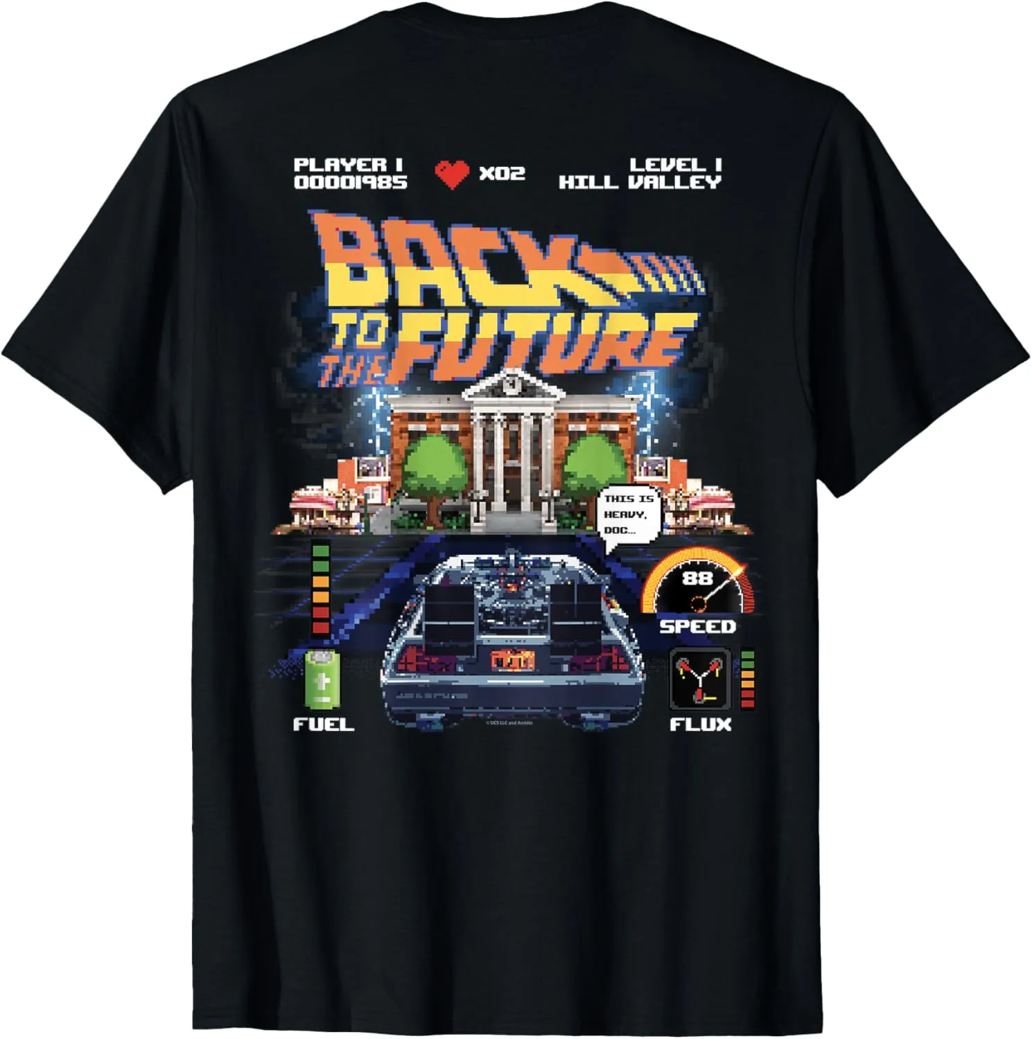 Back To The Future 40th Anniversary Video Game Style F&B T-Shirt