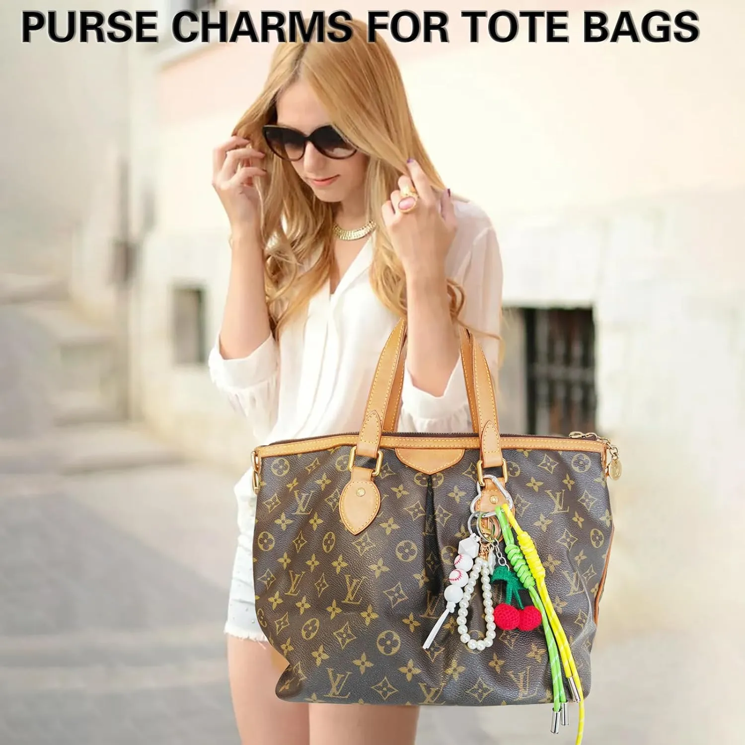 Bag Charms Purse Charm for Handbags Bogg Bags, Cute Keychain Bag Accessories Miltiple Key Chain for Women Girl