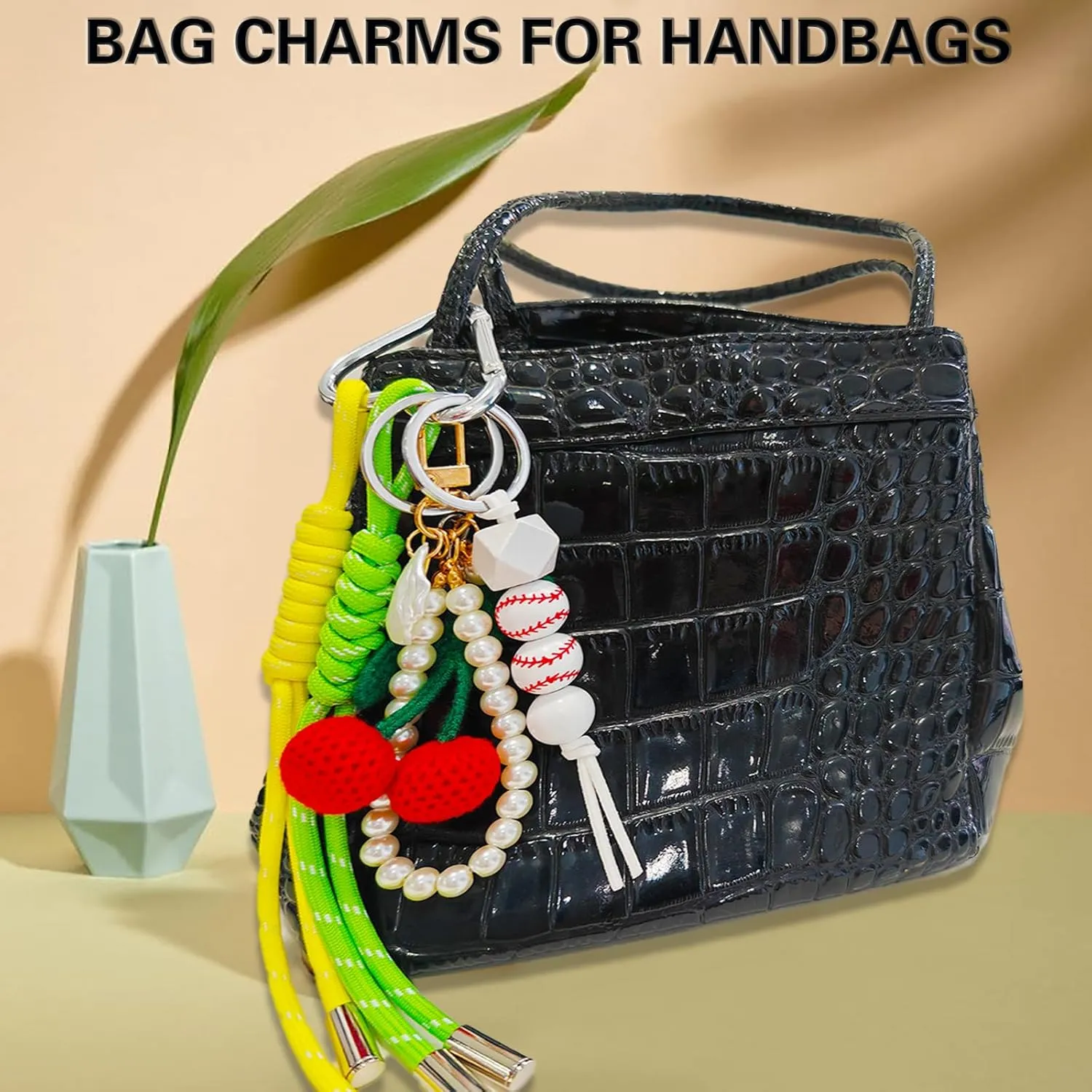 Bag Charms Purse Charm for Handbags Bogg Bags, Cute Keychain Bag Accessories Miltiple Key Chain for Women Girl