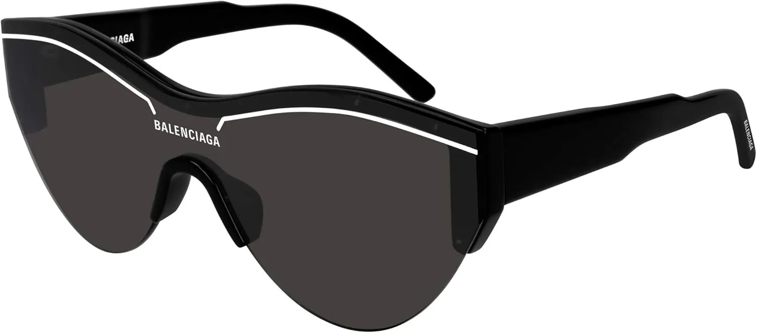 Balenciaga BB0004S Sunglasses 001 Black/Grey Lens 99 mm