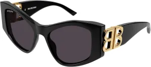 Balenciaga BB0287S Black/Black 55/19/130 women Sunglasses