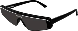 Balenciaga Shield Sunglasses BB0003S 001 Black 99mm 0003